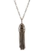 Caged Tassel Pendant Necklace