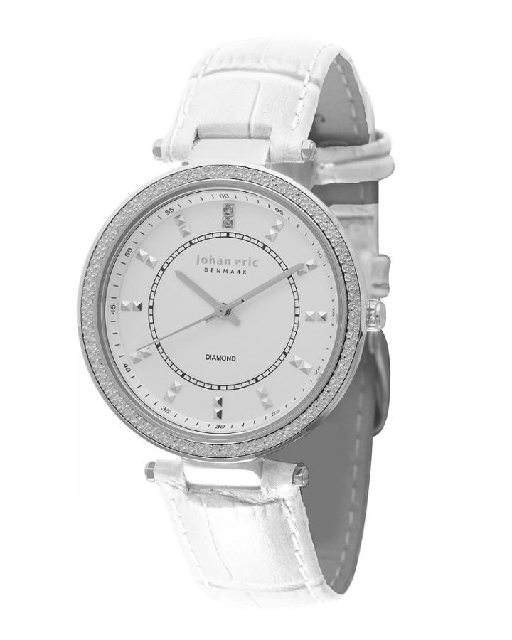 Ballrup Quartz Diamond White Leather