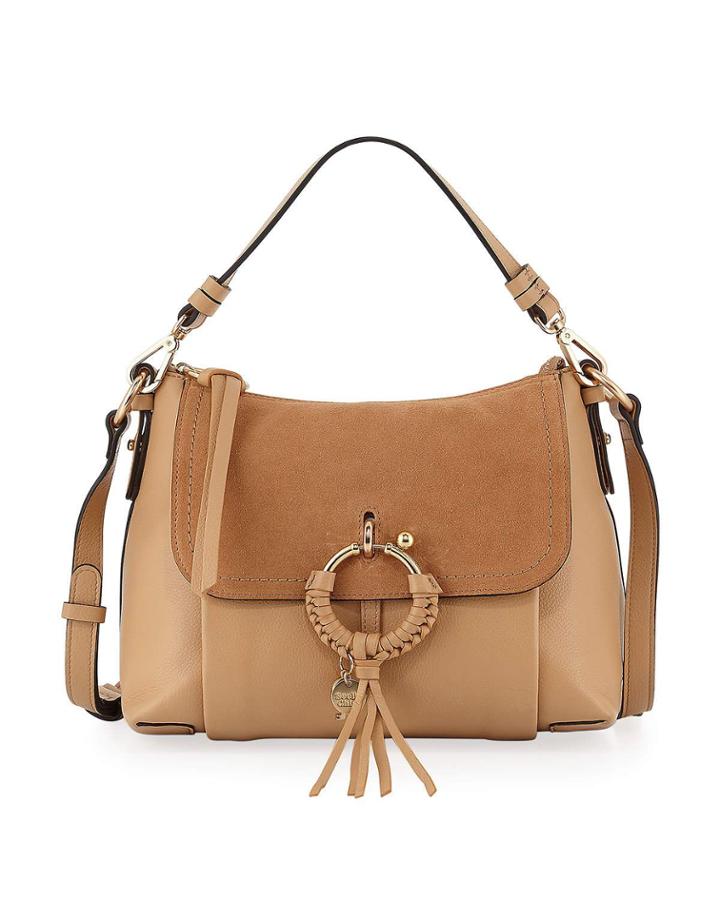 Joan Small Mixed Leather Crossbody Bag
