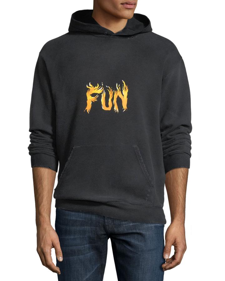 Men's Fun Graphic Cotton Hoodie