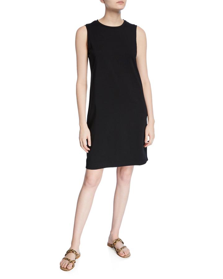 Petite Crewneck Organic Cotton Jersey Tank Dress