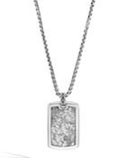 Men's Classic Chain Large Dog Tag Necklace W/