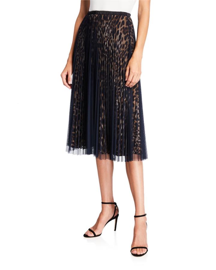 Layered Animal-print Mesh