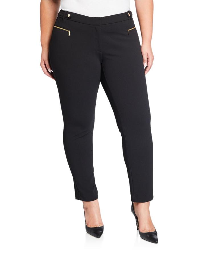 Plus Size Scuba Crepe Pants