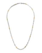 Two-tone Oval-link Chain Long Necklace,