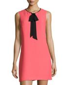 Rosie Sleeveless Tie-neck Shift Dress, Pink