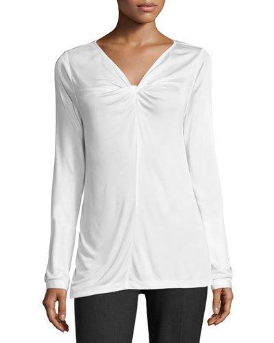 Rachael Front-twist Top, Ivory White
