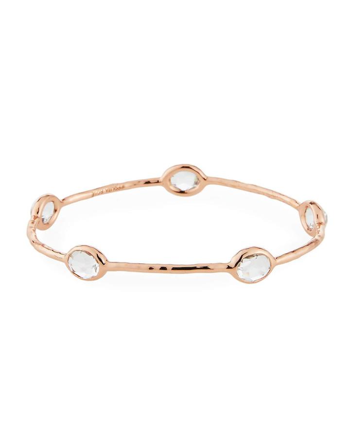 Five-stone Rose Bangle, Clear