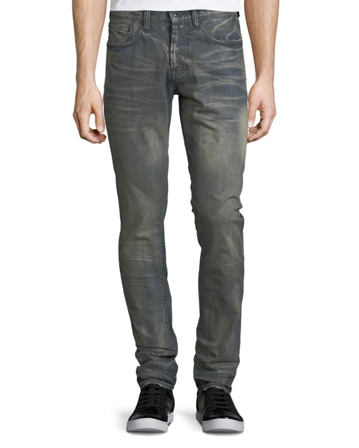Dusty Distressed Slim/straight-leg Jeans