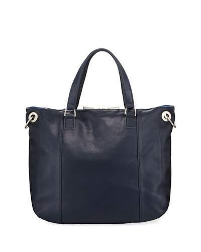 Daniel Pebbled Tote Bag, Blue
