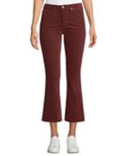 Jodi Velvet Cropped High-rise Flare Jeans