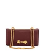 Dragon Zodiac Pebbled Shoulder Bag, Rubin
