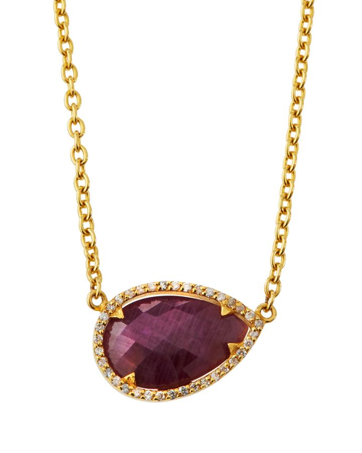 22k Elements Hued Ruby & Diamond Necklace