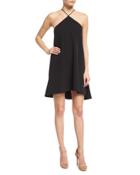 Halter-neck Cascade-back Dress