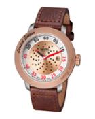 Men's Swiss Quartz Alberto Ascari Brown Leather