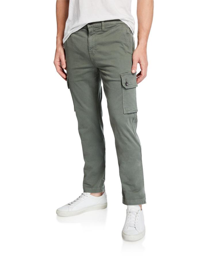 Men's Solid Twill Cargo Pants