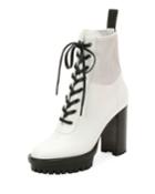 Leather Stretch Platform Bootie