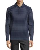 Long-sleeve Striped Polo