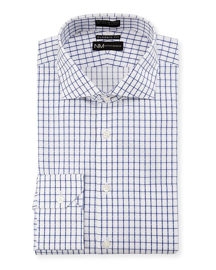 Men's Classic Fit Non-iron Tattersall Check Dress