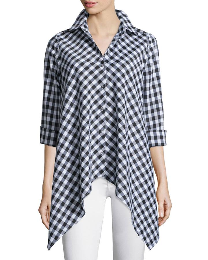Petite Gingham Drama