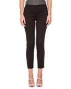 Flat-front Straight Cropped Pants