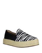 Zebra-print Canvas Slip-on