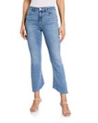 Le Cropped Mini Boot-cut Jeans With Back Triangle Gusset