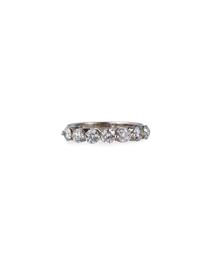 18k White Gold 7-diamond Ring,