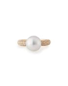18k South Sea Pearl & Diamond Ring,