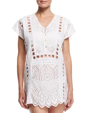 Whites Eyelet Tunic Coverup