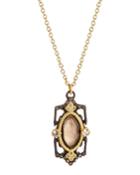 Old World Pointed Doublet Pendant Necklace