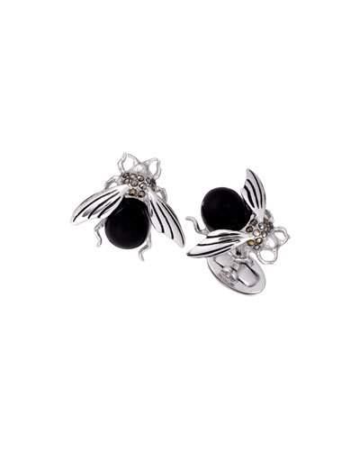 Onyx & Marcasite Fly Cuff
