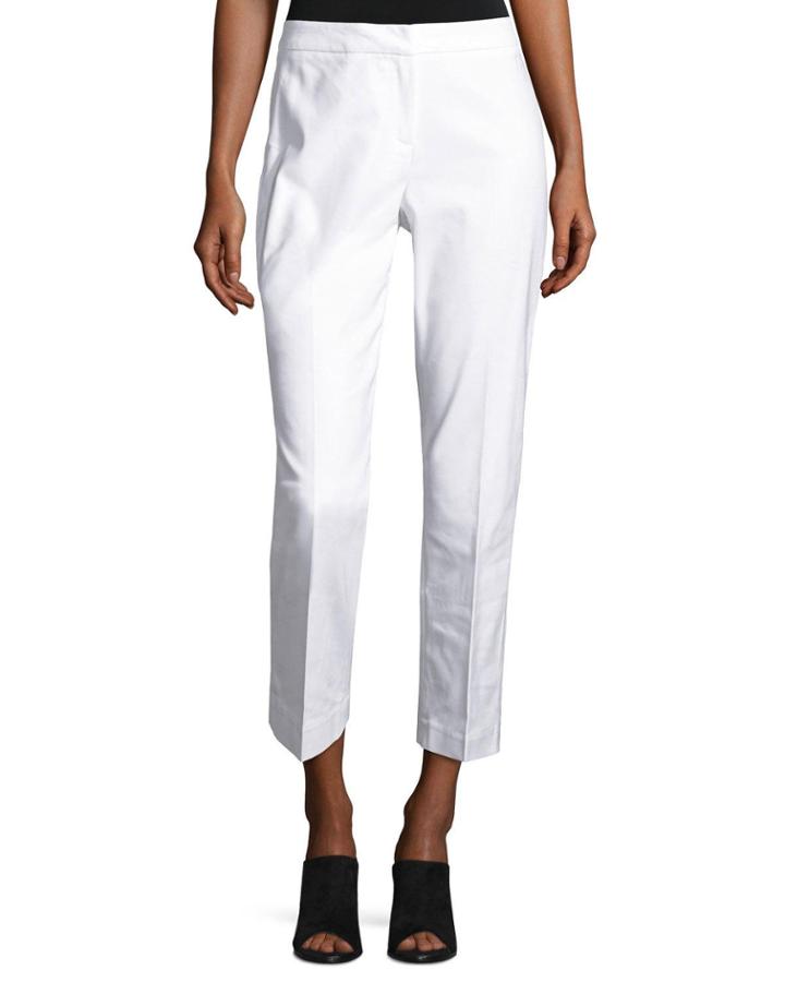 The Perfect Front-zip Ankle Pants, Paper White
