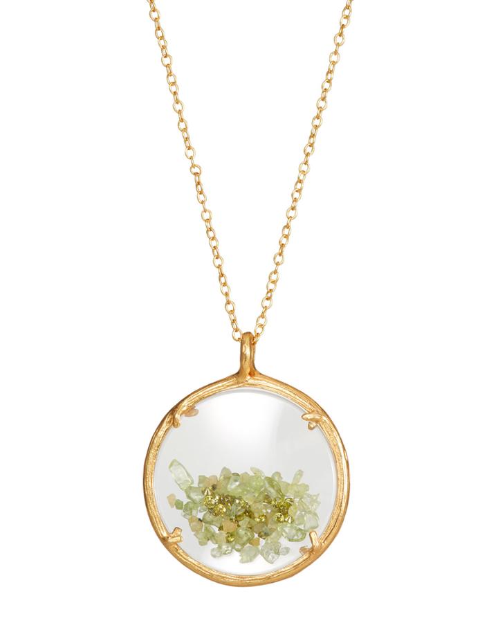 Shaker Birthstone Pendant Necklace, August