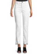 Sateen Straight-leg Jeans, White