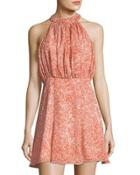 Mini Printed Halter Dress