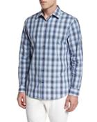 Ombre Plaid Long-sleeve Sport
