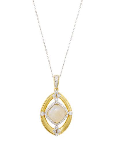 Lisse Moonstone & Diamond Pendant Necklace