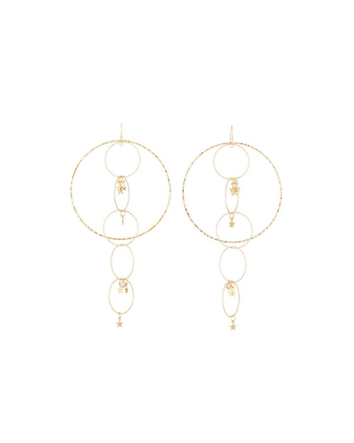 Small Hoop Dangle Earrings W/