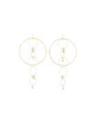 Small Hoop Dangle Earrings W/