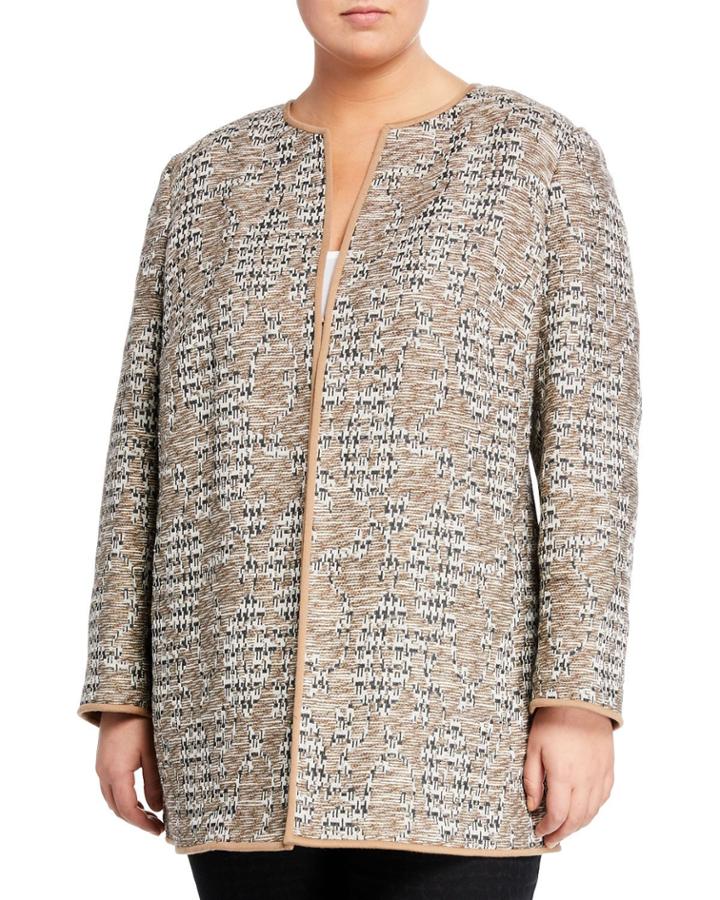 Pria Textured Jacket With Metallic Details,