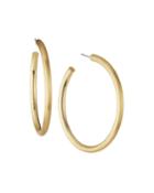 Tubular Hoop Earrings, Gold