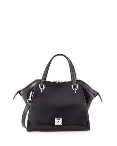 Oksana 2 Leather Satchel Bag, Black