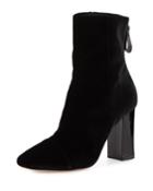 Velvet 90mm Block-heel Bootie, Black