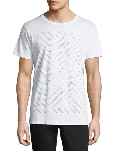 Foil-line Crewneck Graphic T-shirt