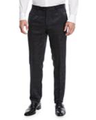 Men's Jacquard Flat-front Evening Pants