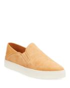 Garvey Suede Slip-on Sneakers W/ Fold-down Back