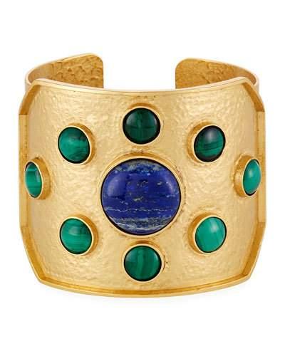 Lapis & Malachite Rejoice Cuff Bracelet