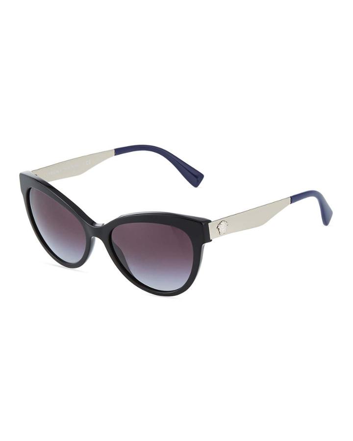 Oversized Acetate/metal Cat-eye