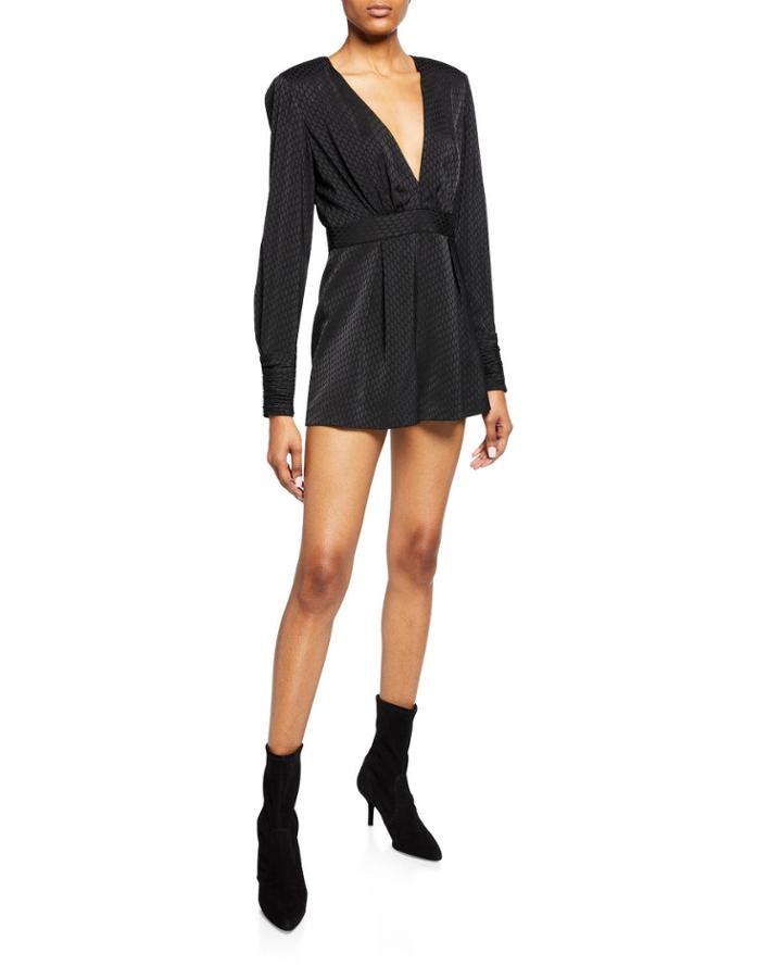 Murphy Long-sleeve Deep V Romper